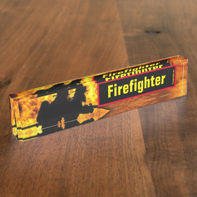 Nombre Placa de escritorio de llamas para incendios (Lateral)