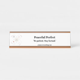 Nombre Placa de escritorio de oro rosa pacífica/perfecta
