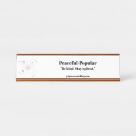 Nombre Placa de escritorio de oro rosa pacífica/popular