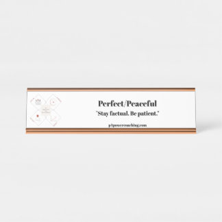 Nombre Placa de escritorio de oro rosa perfecta/pacífica