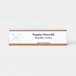 Nombre Placa de escritorio de oro rosa popular/poderosa