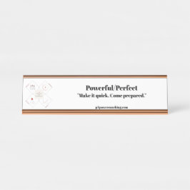 Nombre Placa de escritorio de oro rosa potente / perfecta