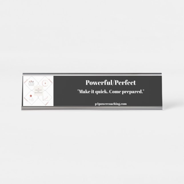 Nombre Placa de escritorio de plata poderosa/perfecta (Anverso)
