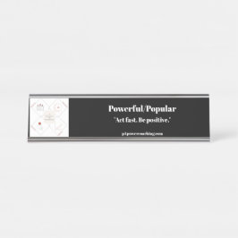 Nombre Placa de escritorio de plata poderosa/popular