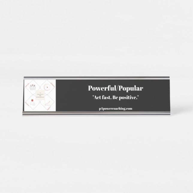 Nombre Placa de escritorio de plata poderosa/popular (Anverso)