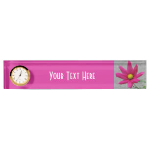 Nombre placa de escritorio del personalizado de flores ro