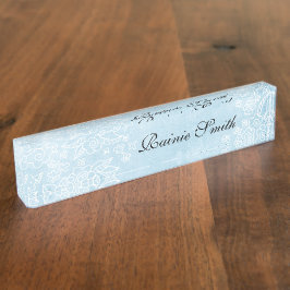 Nombre Placa de identificación azul