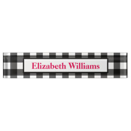 Nombre Placa de identificación blanco y negro del control