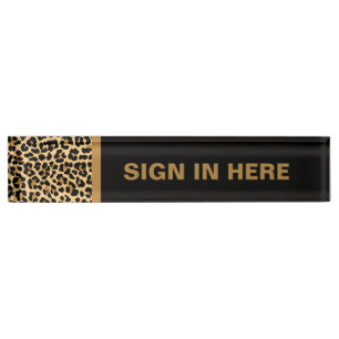Nombre Placa de identificación de encargo del escritorio