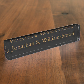 Nombre Placa de identificación de encargo personalizada