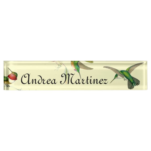 Nombre Placa de identificación de los colibríes (Anverso)