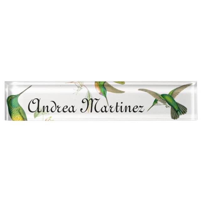 Nombre Placa de identificación de los colibríes (Anverso)