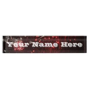 Nombre Placa de identificación de los fuegos artificiales