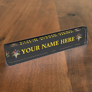 NOMBRE PLACA DE IDENTIFICACIÓN DEL ESCRITORIO DE OES