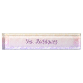 Nombre Placa de identificación del escritorio del