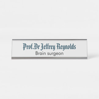 Nombre Placa de identificación del Rótulo de la puerta