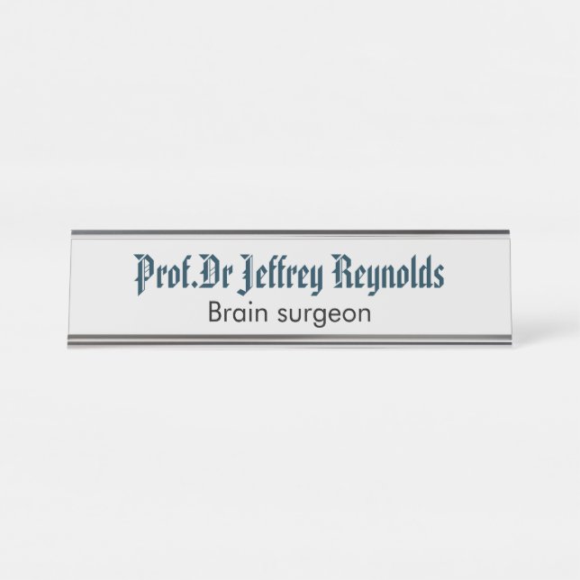 Nombre Placa de identificación del Rótulo de la puerta (Anverso)