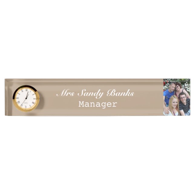 Nombre Placa de identificación elegante de Cuctomizable (Anverso)