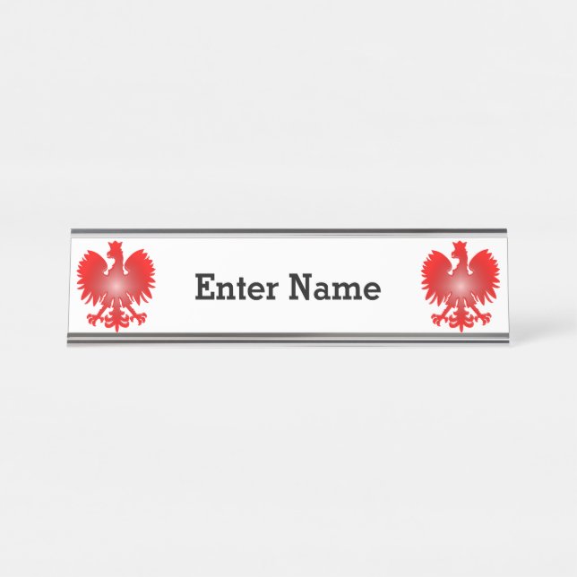 Nombre Placa de identificación polaca del personalizado (Anverso)