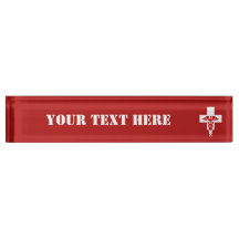 Placa de identificación profesional médica de