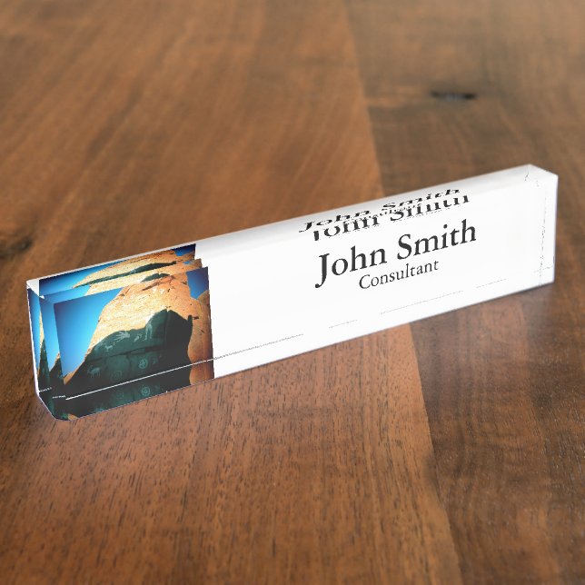 Nombre Placa de identificación - serie del "petroglifo" (Lateral)