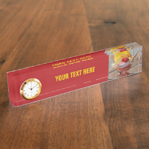 Nombre Placa de mesa de personalizado Ice Cream Sundae