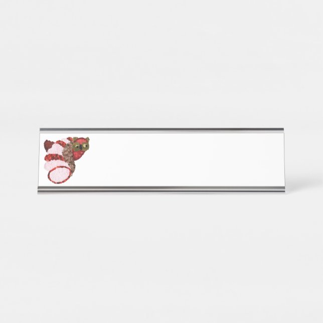 Nombre Placa de nombres de escritorio de búho (Anverso)