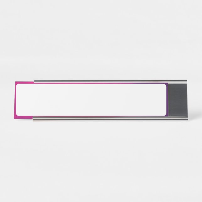 Nombre Placa de nombres de escritorio de gradiente rosado (Anverso)