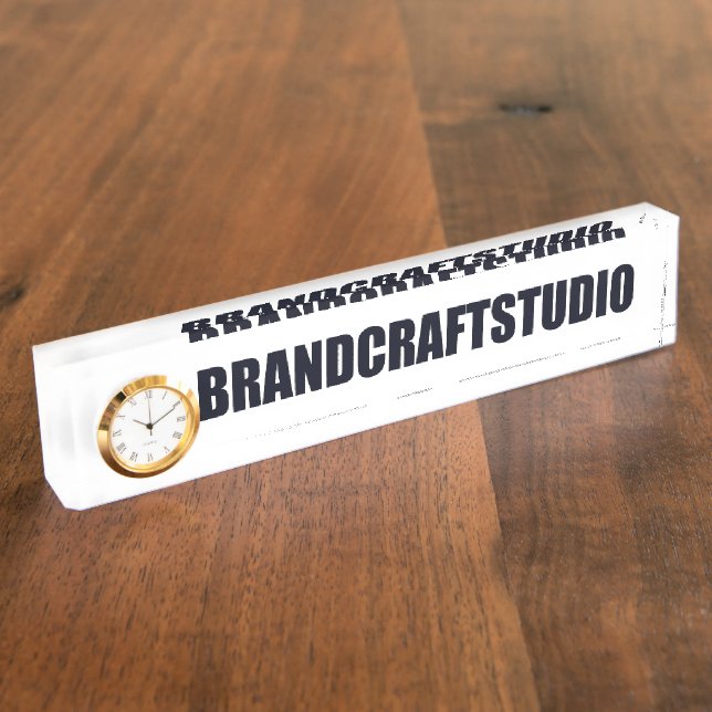 Nombre Placa de nombres de escritorio de personalizable (Lateral)