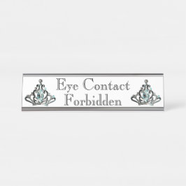 Nombre Placa de nombres de escritorio "Prohibido de conta