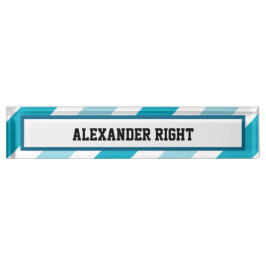 Nombre Placa de nombres de escritorio rayado de dos tonos