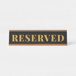 Nombre Placa de nombres de escritorio RESERVADA para Offi