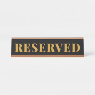 Nombre Placa de nombres de escritorio RESERVADA para Offi