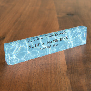Nombre Placa de nombres de la mesa de agua de la piscina