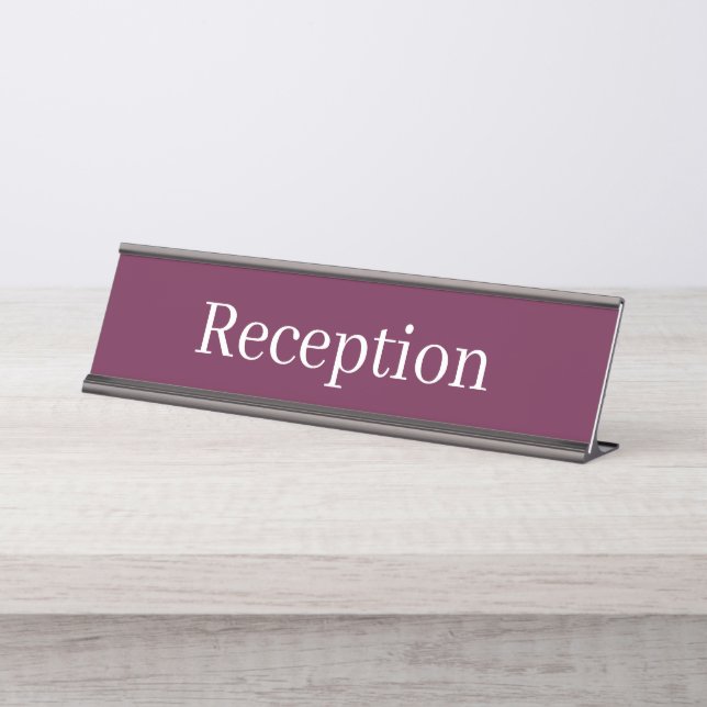 Nombre Placa de nombres de mostrador de recepción (Anverso)