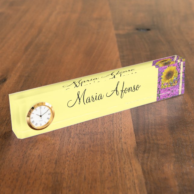 Nombre Placa de nombres para el mostrador de girasol (Lateral)