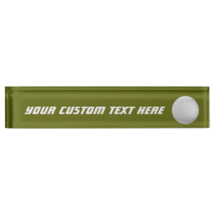 Nombre Placa de personalizado del escritorio del Golf Bal