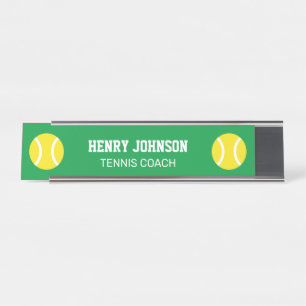 Nombre Placa de Personalizado para entrenador de tenis