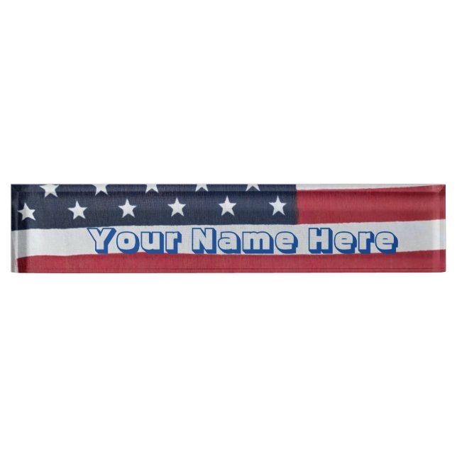 Nombre Placa del escritorio de la bandera (Anverso)