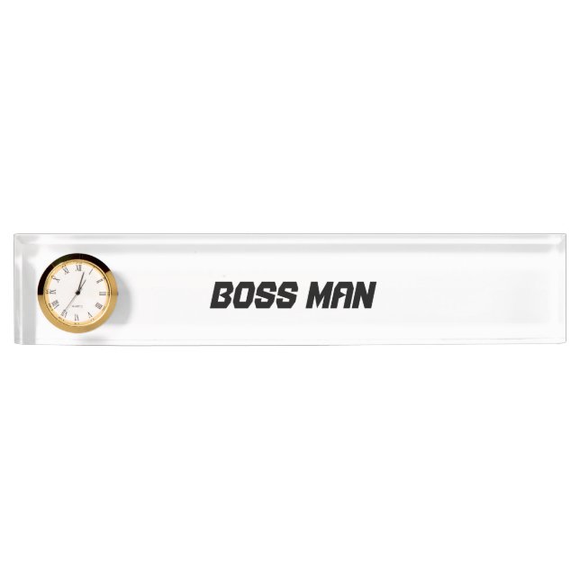 Nombre Placa del escritorio del hombre de Boss (Anverso)