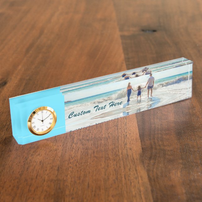 Nombre Placa para el mostrador de fotos personalizado con (Lateral)