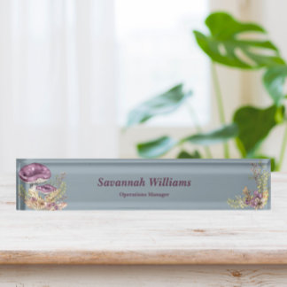 Nombre Placa Personalizada de Escritorio Bosque Botánico