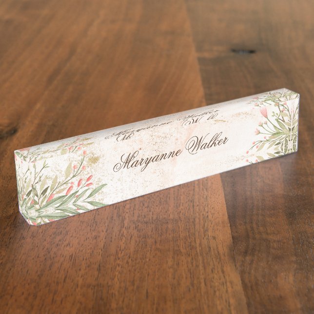 Nombre Placa personalizada de escritorio Forest Magic Flo (Lateral)
