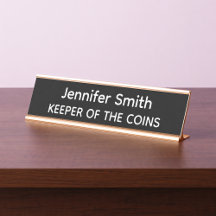 Placa Personalizada Guardián de las Monedas
