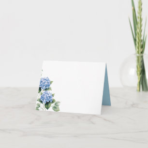 Nombre plegado Lugar Tarjeta-Hidrángulos azules