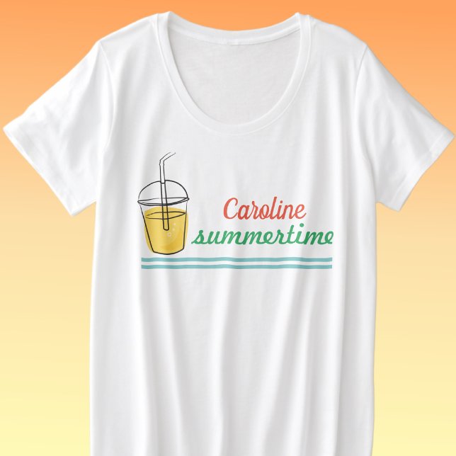 Nombre, Plus Size Summertime Comfy White T-Shirt (Subido por el creador)