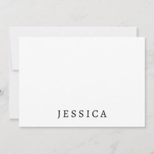 Nombre profesional clásico único blanco negro