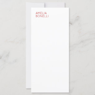 Nombre profesional Minimalista moderno Blanco plan