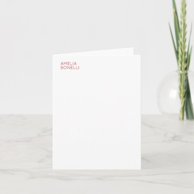 Nombre profesional Minimalista moderno Blanco plan (Anverso)