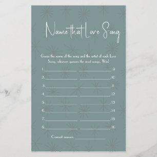 Nombre que ama a la canción Shower Game Flyer